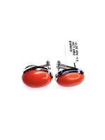 Orecchini Stocco Gioielli Donna in Oro bianco Corallo QUU - QUU